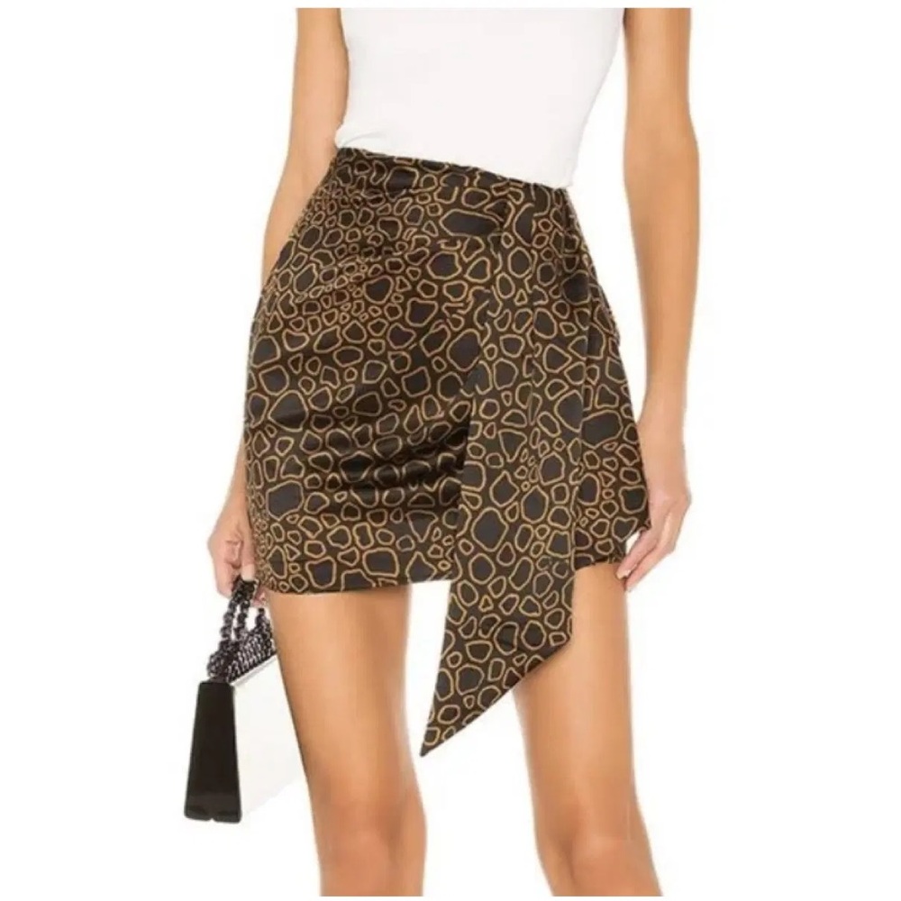 House of Harlow 1960 x REVOLVE Daria Drape Mini skirt in Noir Abstract - NWT  L